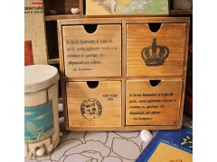 zakka杂货木质工艺品 做旧木盒 收纳盒 家居用品 装饰品 A18-9015