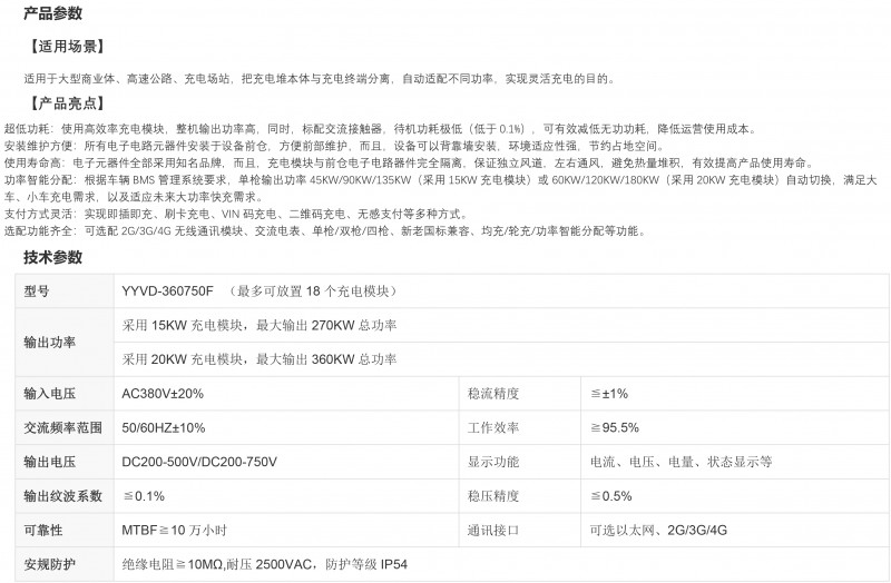 分体式充电堆 功率智能分配 选配功能齐全 灵活充电 支付方式灵活超充桩-1