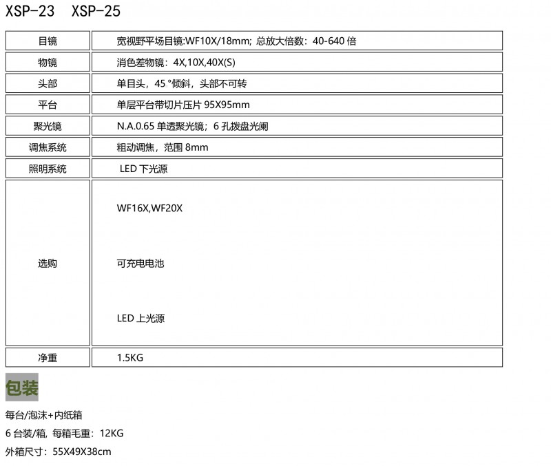 上海月圆光学显微镜XSP-23单目生物显微镜 生物荧光显微镜 数字显微镜成像技术 330-2