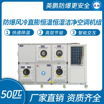中山英鹏实验室医药防爆风冷直膨恒温恒湿洁净空调机组50匹