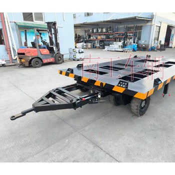 10吨预制方舱平板拖车 移动拖车底盘
