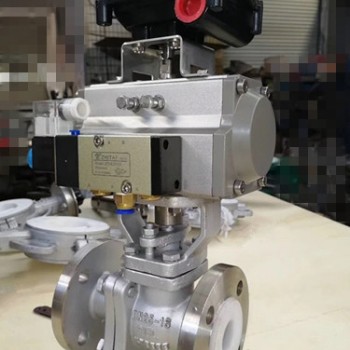 不锈钢衬氟气动球阀 Q641F气动球阀