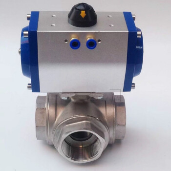 气动内螺纹三通球阀 Q614F系列气动球阀