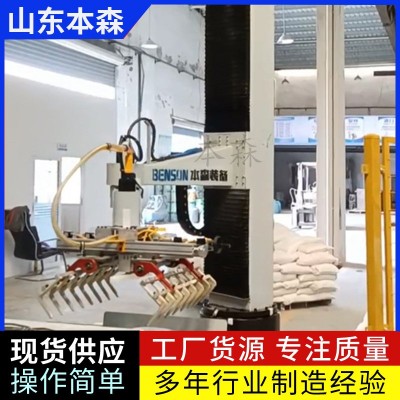 烧碱码垛生产线双线全开立柱码垛机