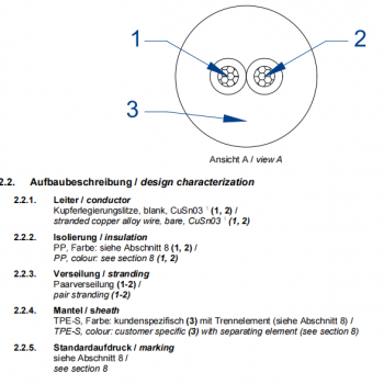 Dacar547莱尼百兆以太网信号传输电缆LEONI