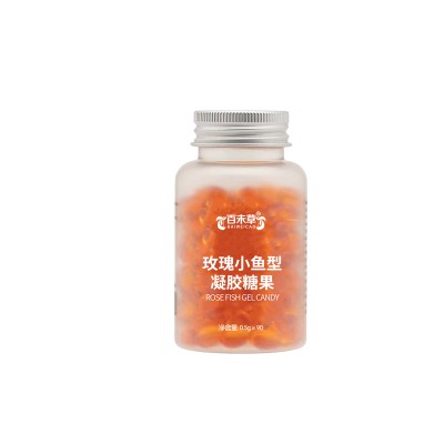 玫瑰小鱼型凝胶糖果贴牌代加工