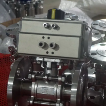 法兰三片式气动球阀 气动二片式球阀