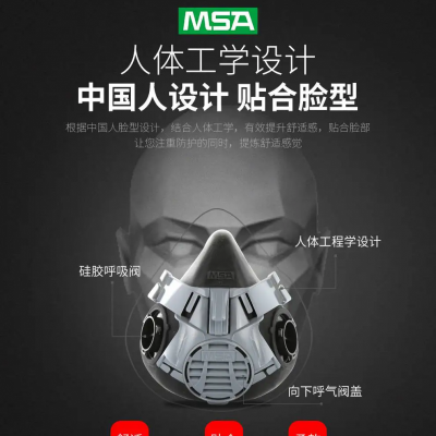 梅思安 优越 420 硅胶双滤盒防毒半面罩